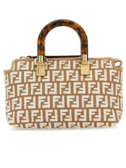 By The Way Mini Raffia Boston Tote Bag Beige - FENDI - BALAAN 2