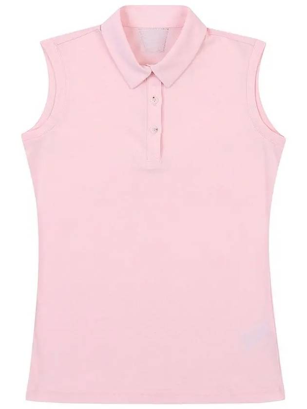 Golf Wear C P Lecture Basic Sleeveless T-Shirt PINK - WHITEBALL - BALAAN 8