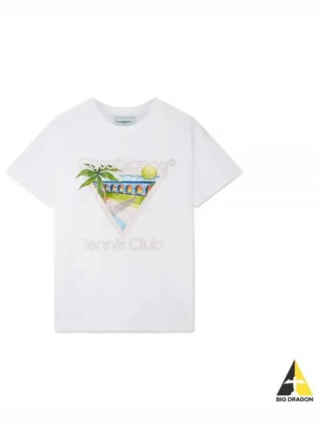 24 Tennis Club Icon Screen T Shirt UMPS24 JTS 001 01 Logo - CASABLANCA - BALAAN 1