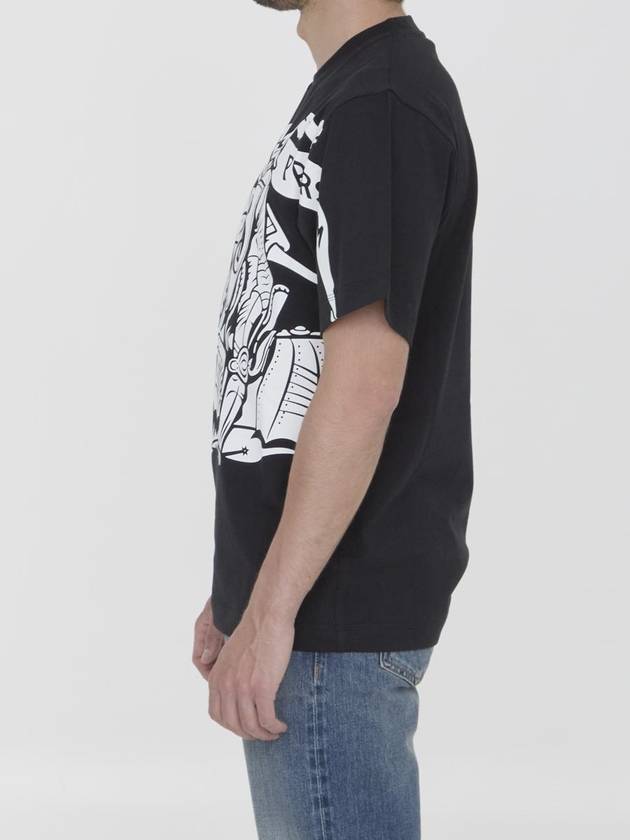 EKD Print Cotton Short Sleeve T-Shirt Black - BURBERRY - BALAAN 4