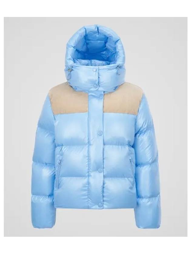 Kim Ji won wearing 5 points Marietta sky blue women s down jacket - DUVETICA - BALAAN 1