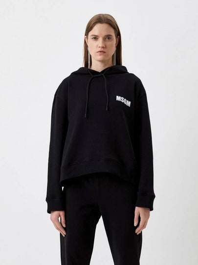 Logo Print Hoodie Black - MSGM - BALAAN 2