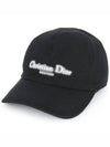 Halo Effect Logo Couture Ball Cap Black - DIOR - BALAAN 3