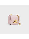 Triomphe Chain Shiny Calfskin Small Cross Bag Pink - CELINE - BALAAN 3