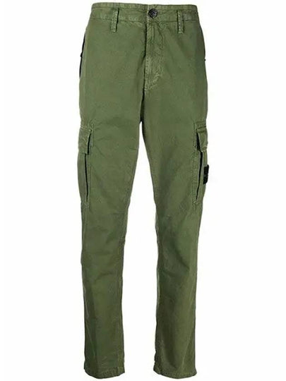 Men's Wappen Patch Slim Cargo Straight Pants Khaki - STONE ISLAND - BALAAN 2