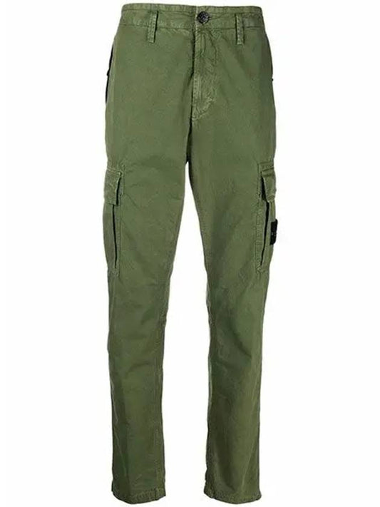 Men's Wappen Patch Slim Cargo Straight Pants Khaki - STONE ISLAND - BALAAN 2