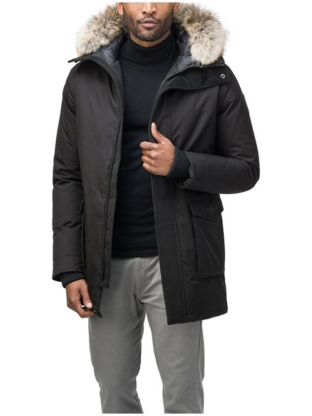 Yves Hooded Fur Padded Parka Black - NOBIS - BALAAN 3