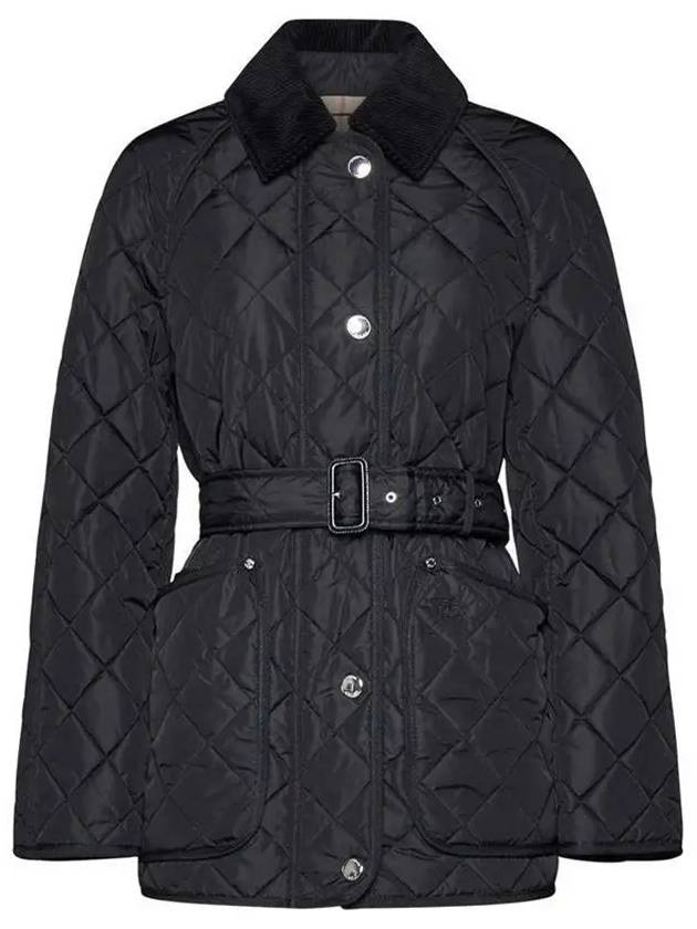 Diamond Quilted Nylon Jacket Black - BURBERRY - BALAAN 2