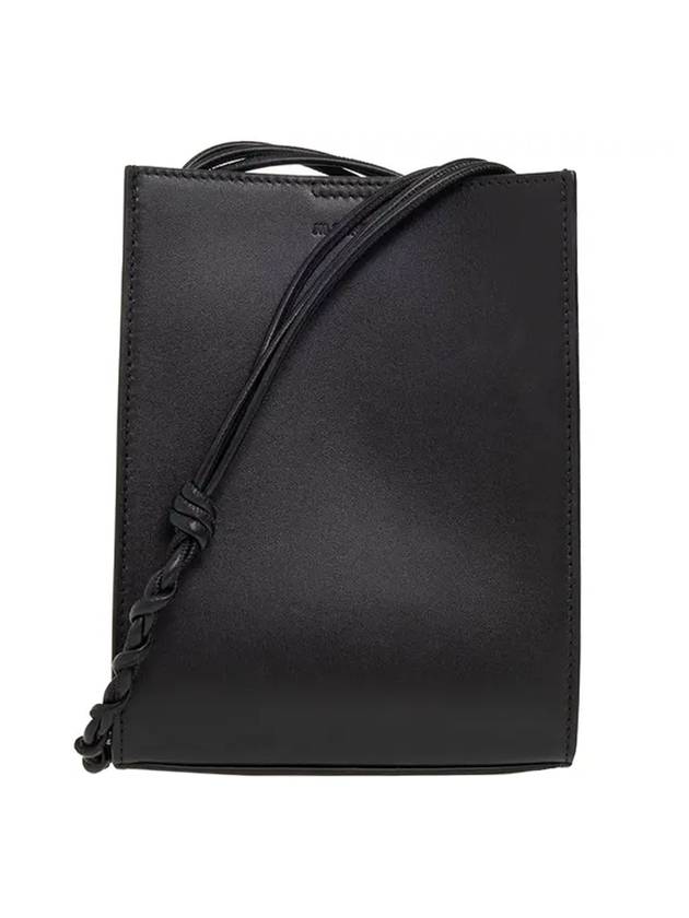 Tangle Leather Small Cross Bag Black - JIL SANDER - BALAAN 1