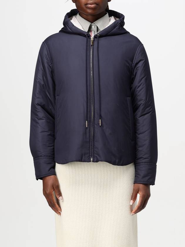 Ultra Light Nylon Tech Down Hooded Zip Up Blue - THOM BROWNE - BALAAN 2