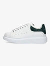 Women's Oversized Suede Tab Low Top Sneakers Dark Green White - ALEXANDER MCQUEEN - BALAAN 2