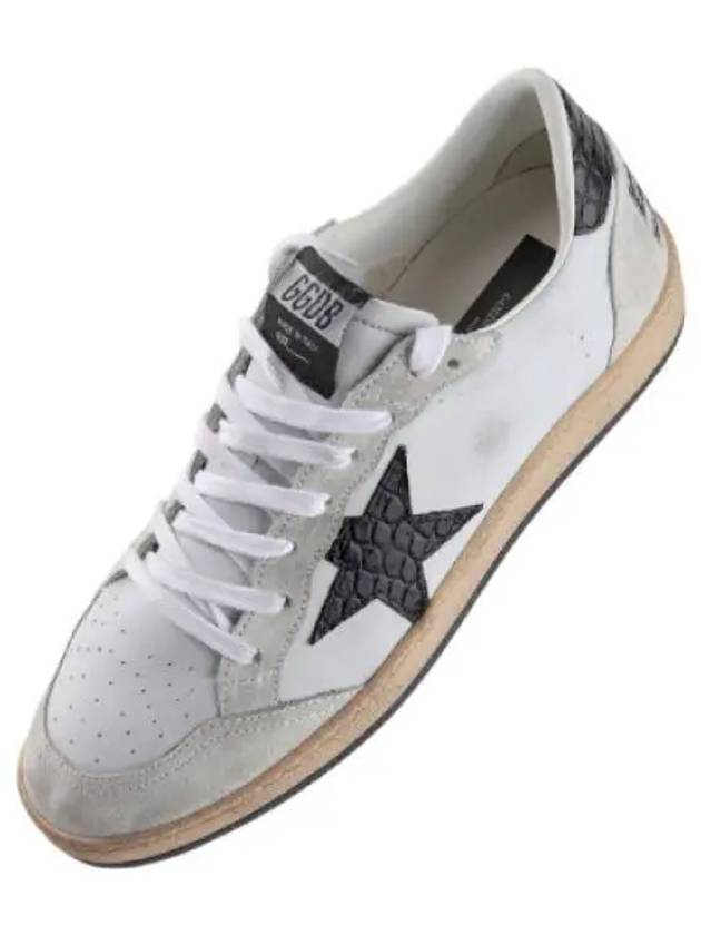 Ballstar Black Crocodile Print Leather Star - GOLDEN GOOSE - BALAAN 1