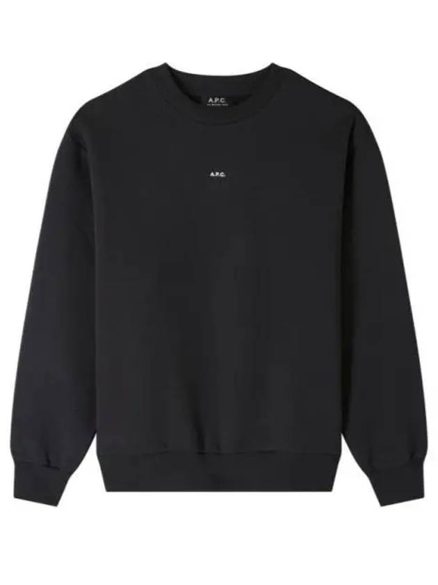 Boxy Micro Logo Sweatshirt Black - A.P.C. - BALAAN 2