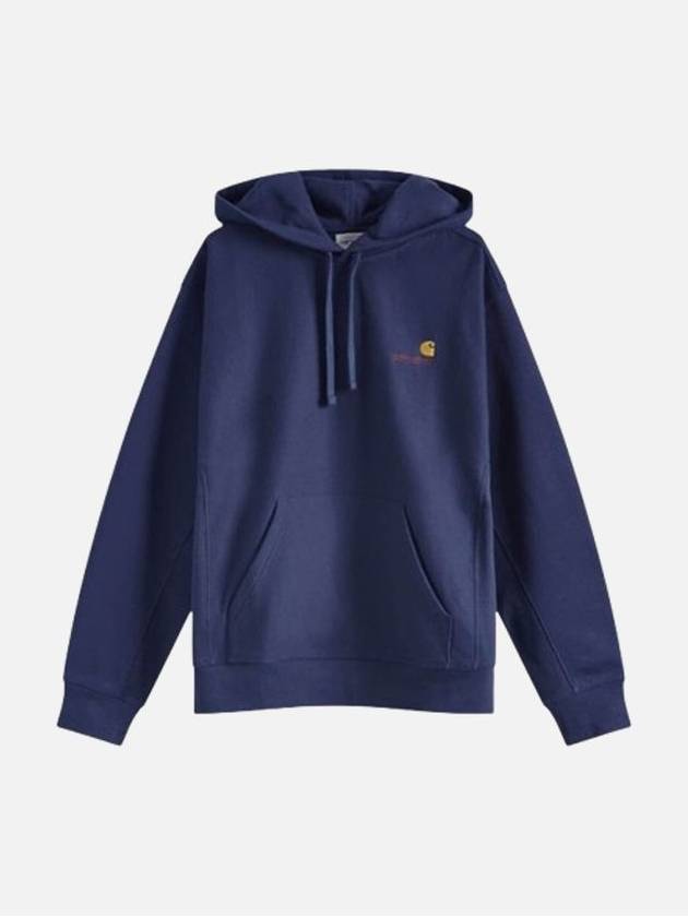 Men s American Script Crew Neck Hooded Sweatshirt Navy I028279 29LXX - CARHARTT - BALAAN 1