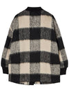 Gingham big check wool half coat black - THE GREEN LAB - BALAAN 10