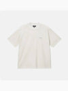 Lazy Short Sleeve T Shirt Bone - STUSSY - BALAAN 3