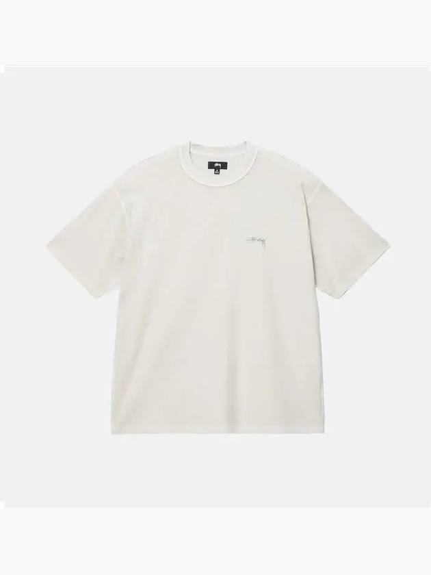 Lazy Short Sleeve T Shirt Bone - STUSSY - BALAAN 3