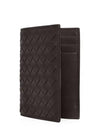 Intrecciato Flap Card Holder Dark Brown - BOTTEGA VENETA - BALAAN 5