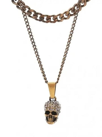 Pave double chain necklace - ALEXANDER MCQUEEN - BALAAN 1