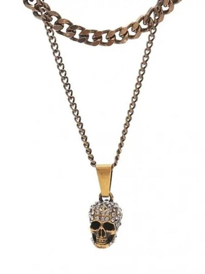 Pave double chain necklace - ALEXANDER MCQUEEN - BALAAN 1