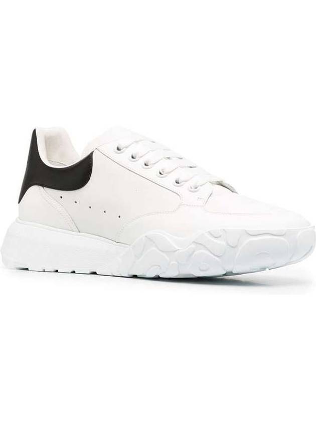 coat oversole black tab low top sneakers white - ALEXANDER MCQUEEN - BALAAN 1