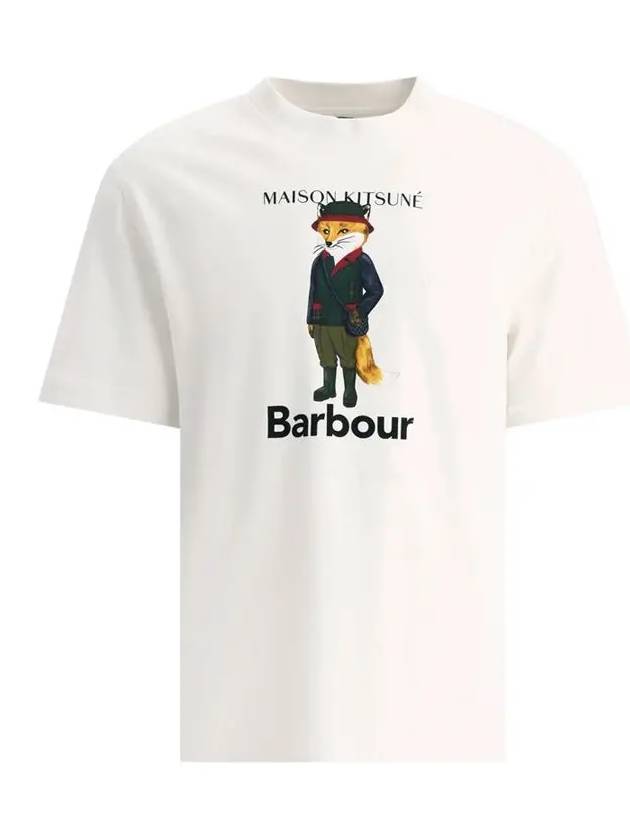 Logo Print Short Sleeve T-Shirt White - BARBOUR - BALAAN 2