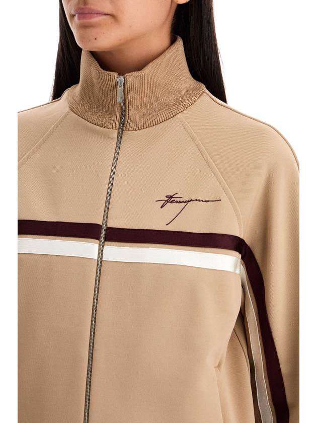 high-neck sweatshirt with zipper - SALVATORE FERRAGAMO - BALAAN 4