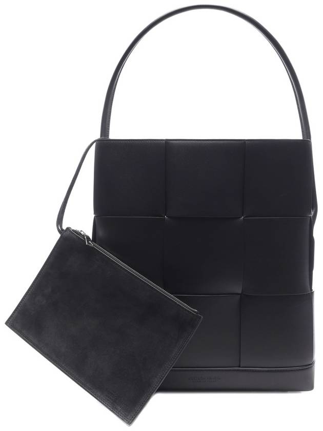 Arco Vertical Large Calfskin Tote Bag Black - BOTTEGA VENETA - BALAAN 2