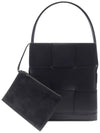 Arco Vertical Large Calfskin Tote Bag Black - BOTTEGA VENETA - BALAAN 3