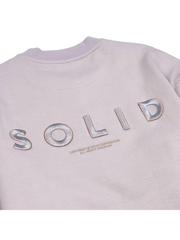 Solid Embroidery Sweatshirt Grey - SOLID HOMME - BALAAN 8