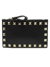 Rockstud Card Wallet Black - VALENTINO - BALAAN 2