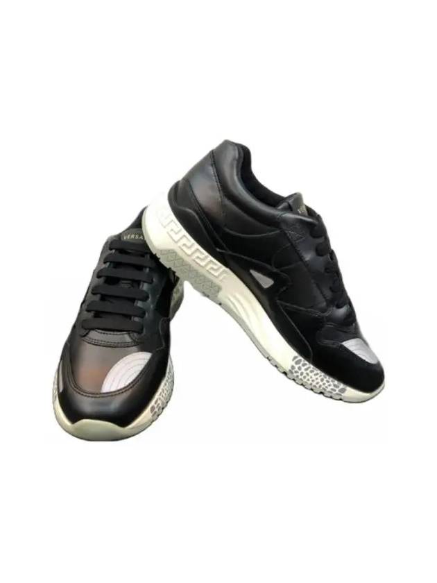 Achilles Low-Top Sneakers Black White - VERSACE - BALAAN 4