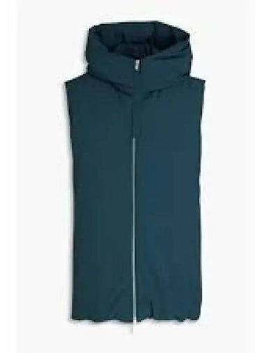 Men's Padded Hooded Down Vest Petrol - JIL SANDER - BALAAN 1