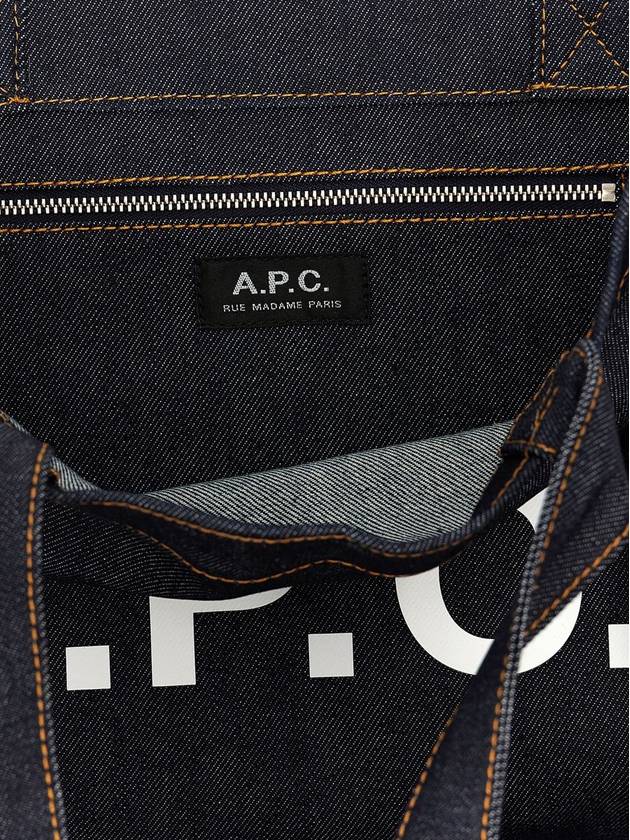 Logo Denim Axelle Tote Bag Navy - A.P.C. - BALAAN 5