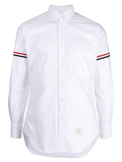 Armband Oxford Long Sleeve Shirt White - THOM BROWNE - BALAAN 2