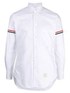 Armband Oxford Long Sleeve Shirt White - THOM BROWNE - BALAAN 3