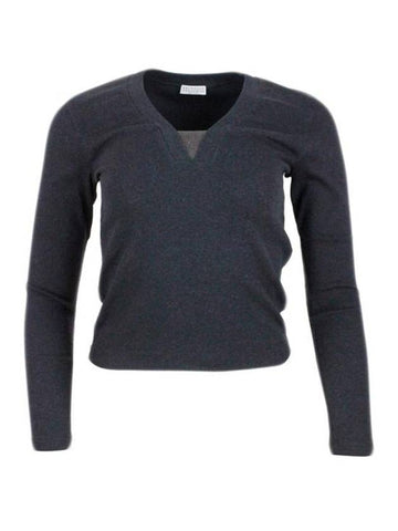 Long Sleeve T-Shirt M0TC8EL692 C055 GRAY - BRUNELLO CUCINELLI - BALAAN 1