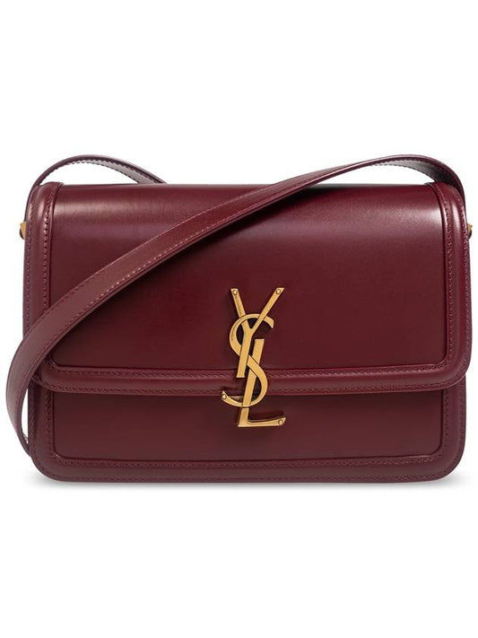 Solferino Medium Calfskin Leather Cross Bag Burgundy - SAINT LAURENT - BALAAN 1