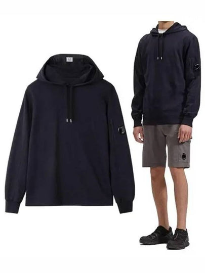 Men's Light Fleece Lens Wappen Hoodie Navy - CP COMPANY - BALAAN 2