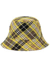 Vintage Check Reversible Bucket Hat Yellow - BURBERRY - BALAAN.
