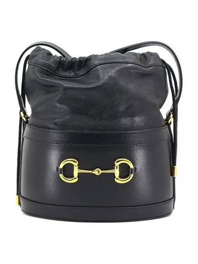 Women's 1955 Horsebit Small Bucket Bag Black - GUCCI - BALAAN 2