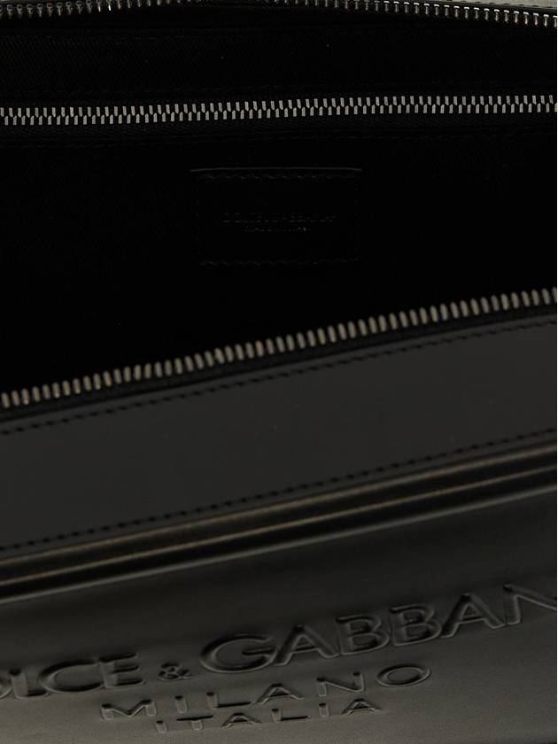 embossed logo messenger bag black - DOLCE&GABBANA - BALAAN 5