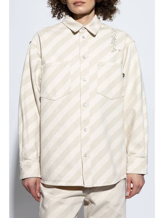 Marni Denim Shirt In Oversize Style, Women's, Cream - MARNI - BALAAN 3