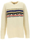 Gerald Fairisle Wool Knit Top White - ISABEL MARANT - BALAAN 1