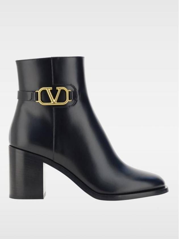 V Logo Signature Middle Boots Black - VALENTINO - BALAAN 2