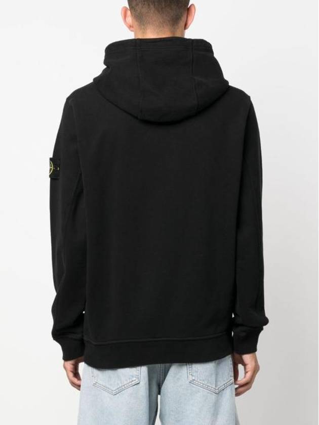 Garment Dyed Hoodie Black - STONE ISLAND - BALAAN 5