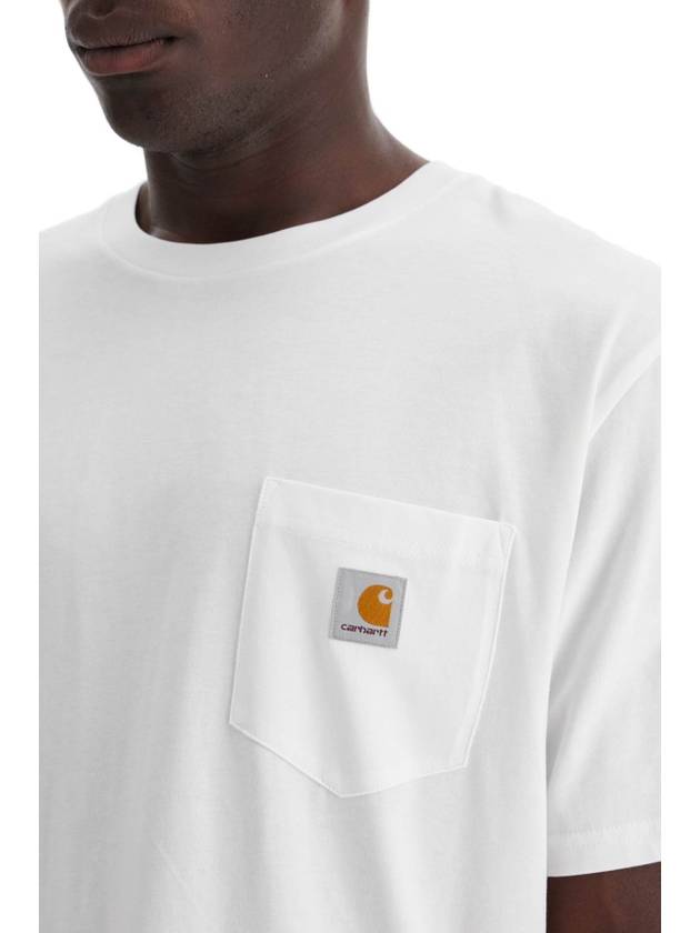 Pocket Short Sleeve T-Shirt White - CARHARTT WIP - BALAAN 5