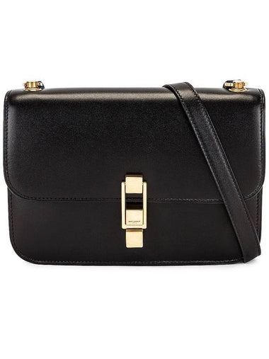 Le Carre Leather Shoulder Bag Black - SAINT LAURENT - BALAAN 1