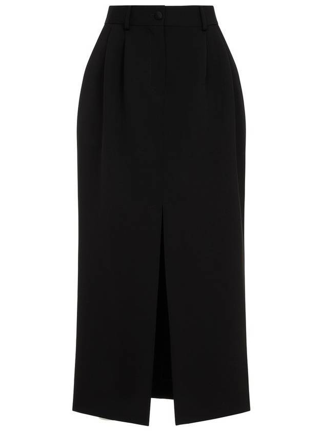 Long Yuet Tuxedo Style Pencil Skirt Black - DOLCE&GABBANA - BALAAN 1