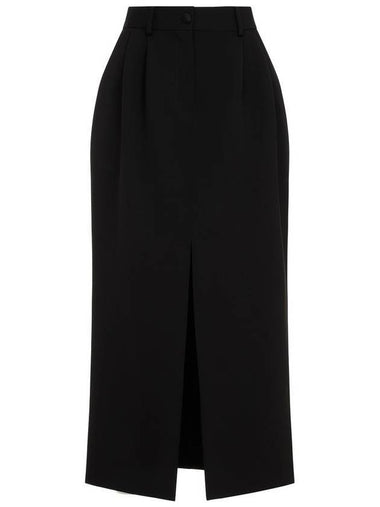 Long Yuet Tuxedo Style Pencil Skirt Black - DOLCE&GABBANA - BALAAN 1